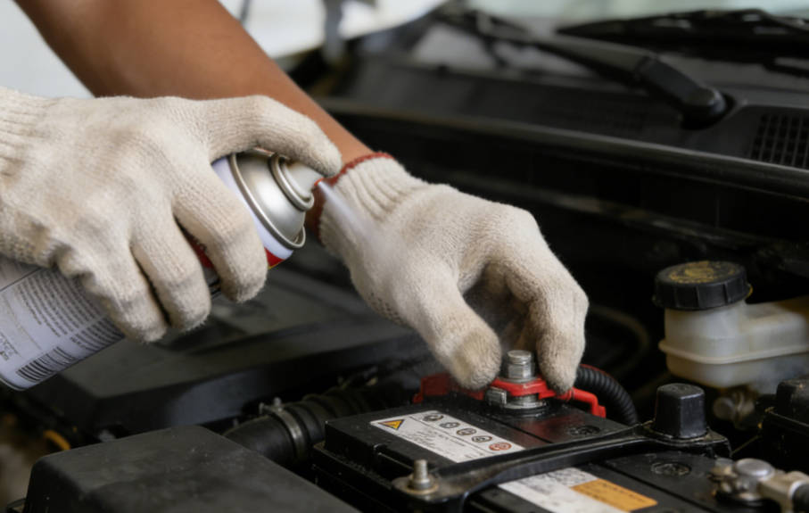 Apply terminal protectant spray or grease