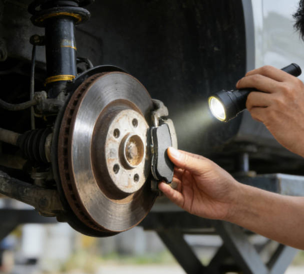 Checking tire pressure