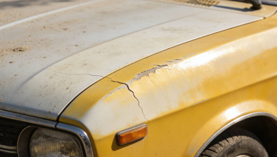 Car paint sun damage